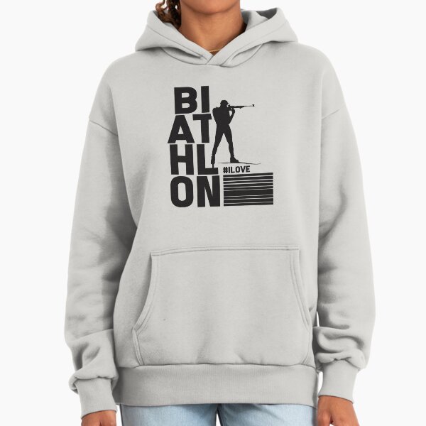 Biathlon biathlete skiing shooting sport gift Hoodie