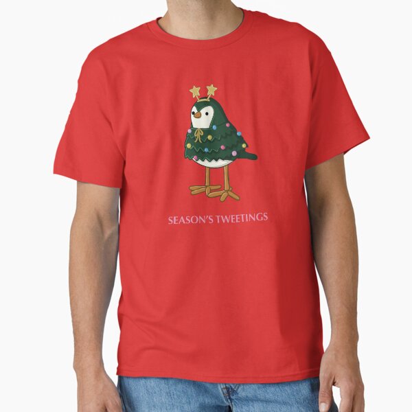 Christmas Featherly Friend Bird T-Shirt