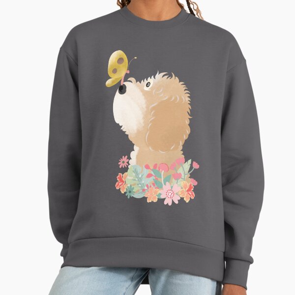 Hello Spring! White Cream Goldendoodle Labradoodle Cockapoo Cavapoo Sweatshirt