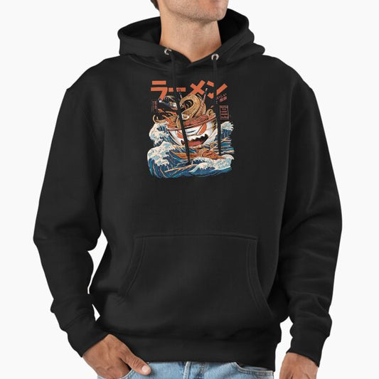 The black Great Ramen Hoodie