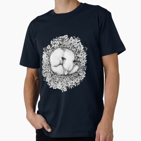 Fox Sleeping in Flowers Premium T-Shirt
