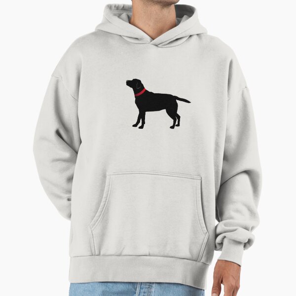 Black Labrador with Red Collar Hoodie