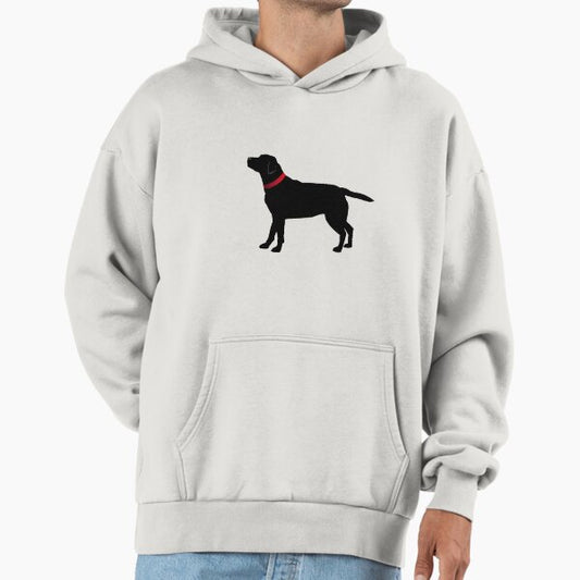 Black Labrador with Red Collar Hoodie