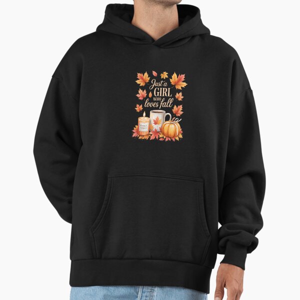 Just A Girl Who Loves Fall Pumpkin Cozy Autumn Hoodie