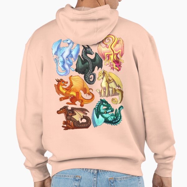 Wings of Fire - Jade Winglet Dragonets: Moonwatcher, Winter, Qibli, Peril, Turtle, Umber, Kinkajou Hoodie