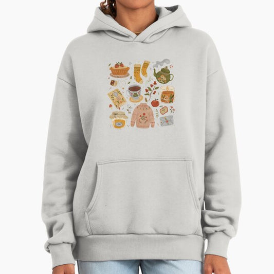 Cozy Cottage Pattern Hoodie