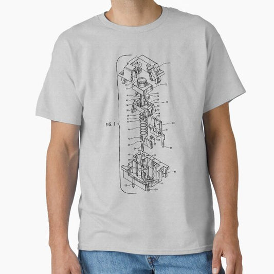 Mechanical Keyboard Key Patent T-Shirt