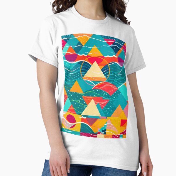 Abstract Mountains and River T-Shirt