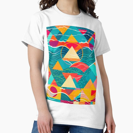 Abstract Mountains and River T-Shirt