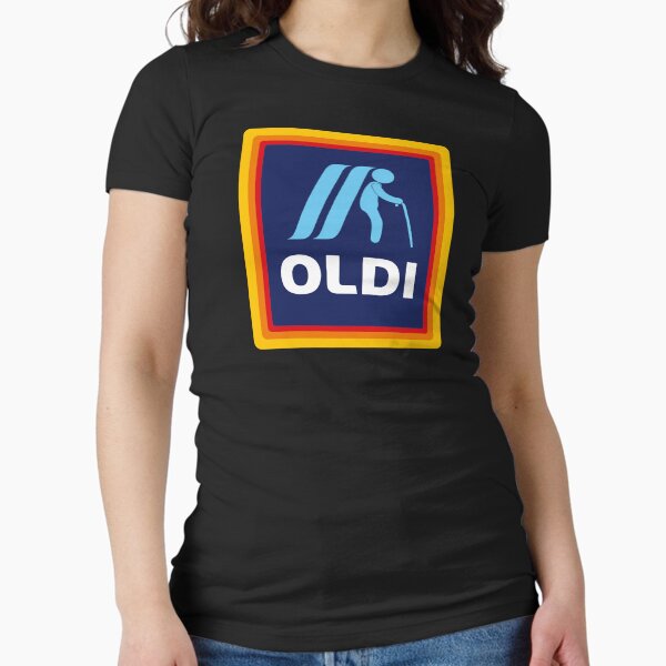 Oldi design logo funny birthday gift, mother's day, father day, Christmas gift Fitted T-Shirt