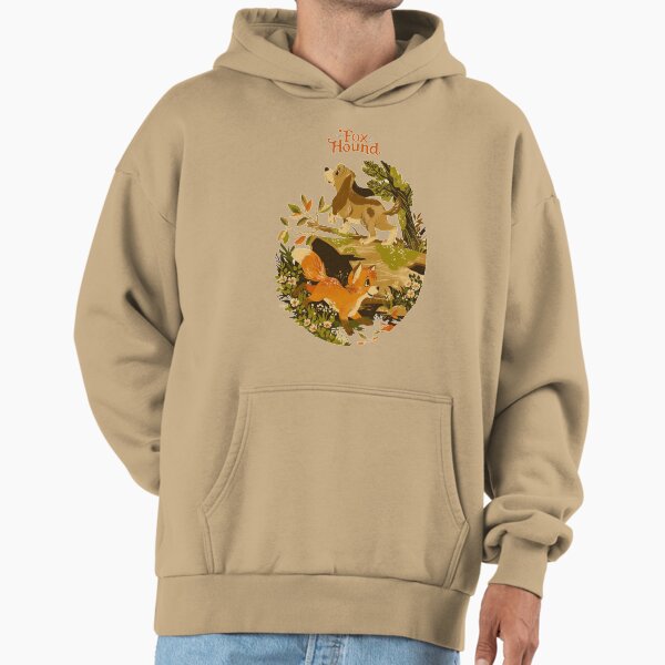 Cartoon fox and hound cute merch Hoodie