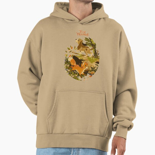 Cartoon fox and hound cute merch Hoodie