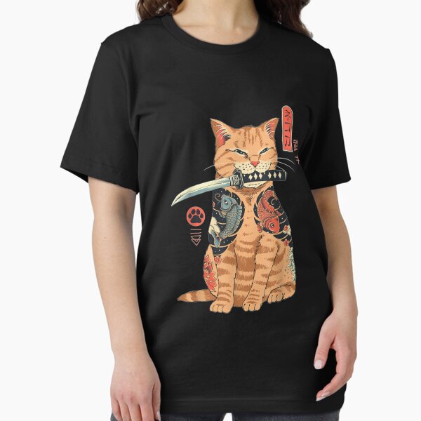 Cat Neko Catana Anime Art For Women Teen Girls Anime merc T-Shirt