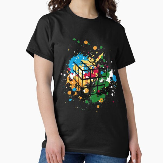 Rubik Colourful Splatters T-Shirt