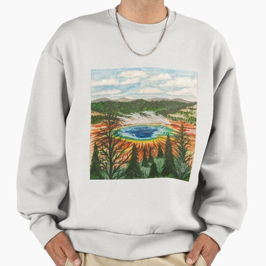 Overlooking the Grand Prismatic Spring Sweatshirt