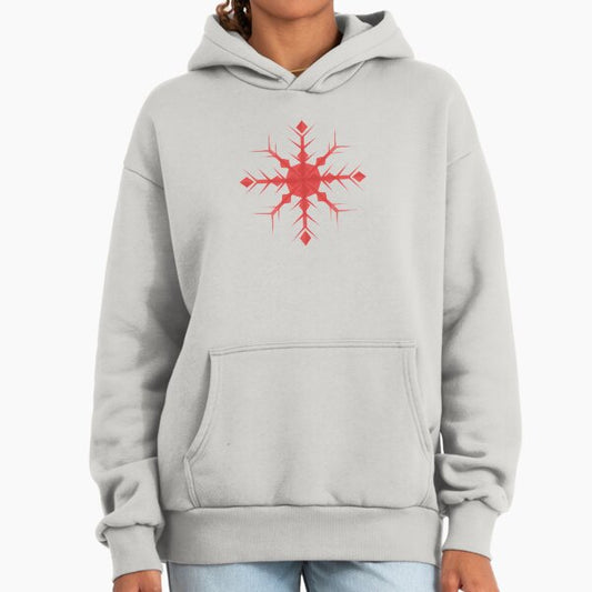 Red Christmas Snowflake T Shirt holiday Winter spirit snow Hoodie