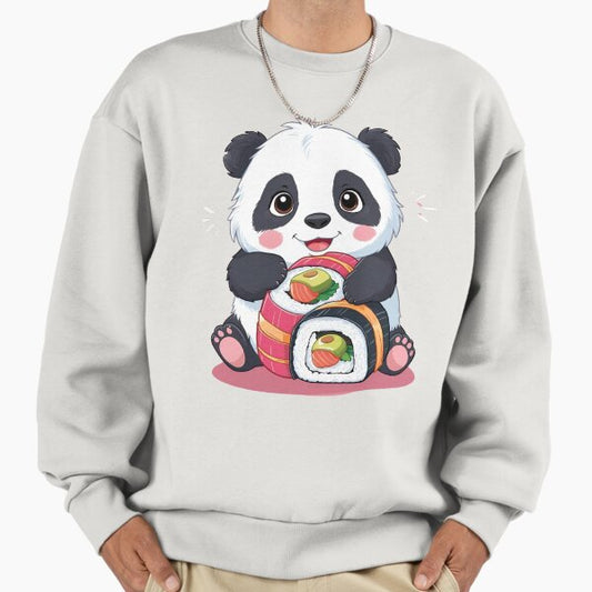 Kawaii Panda Hugging Sushi Sweatshirt