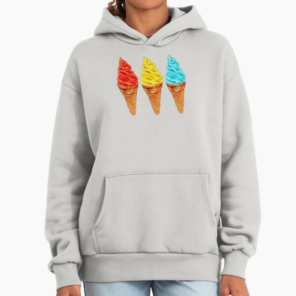 Rainbow Ice Cream Pattern Hoodie