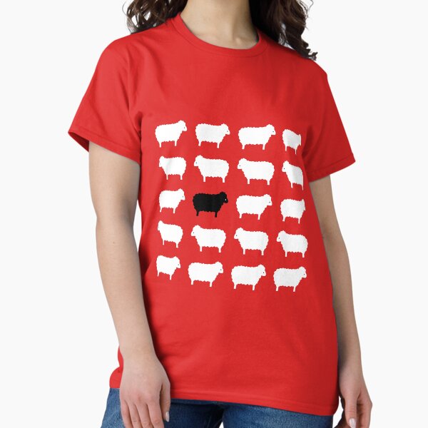 Black Sheep Sweater Pattern T-Shirt