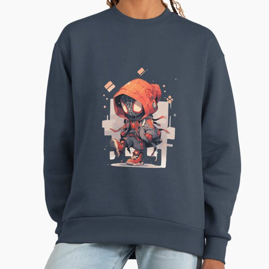 Chibi Spider Hero Hoodie – Cute Urban Web Warrior Cartoon Sweatshirt