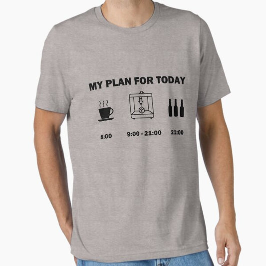 3D printer printing daily schedule beer hobby gift T-Shirt