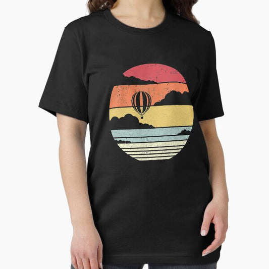 Hot Air Balloon product. Retro Style print T-Shirt