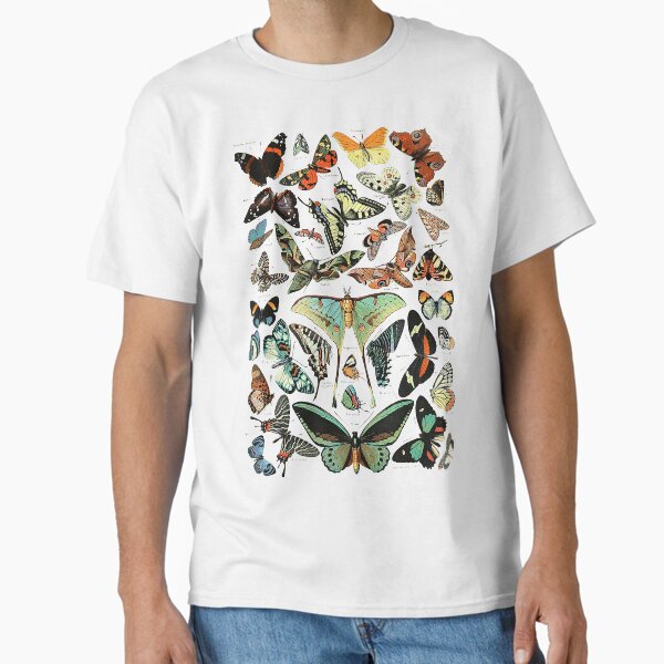 Botanical butterflies pattern T-Shirt