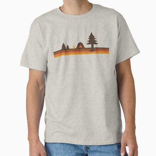 Happy Camper (Retro, 70s, Camping) T-Shirt