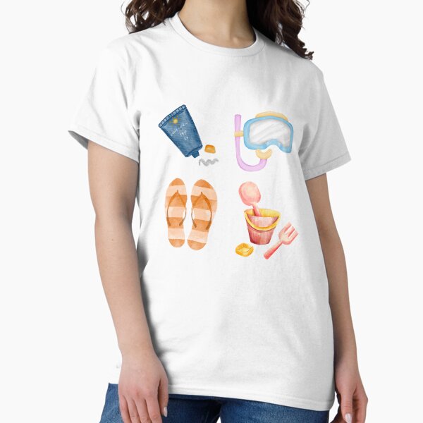 Cute Watercolor Summer Sticker Pack T-Shirt