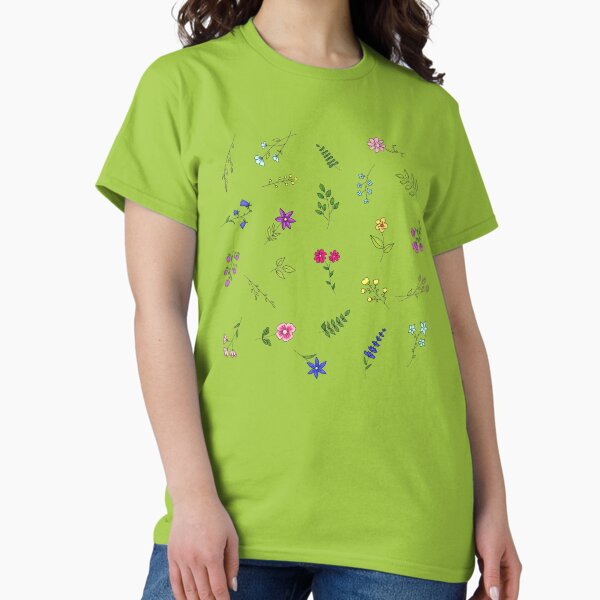 Green floral pattern #2 T-Shirt