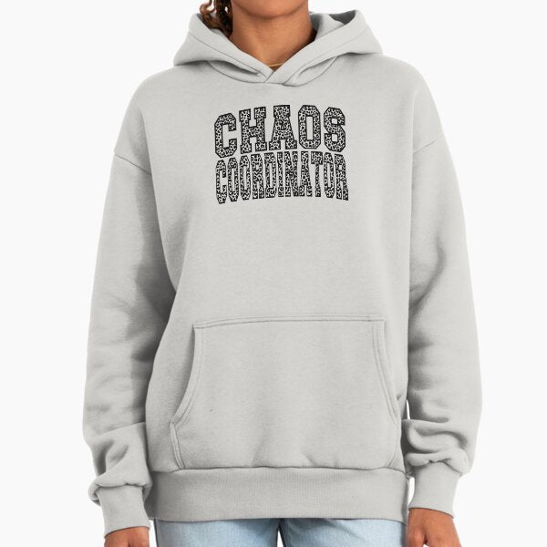 Chaos Coordinator Leopard Print Varsity Vibes Hoodie
