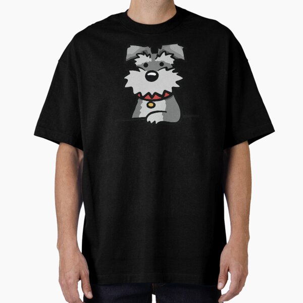 Cartoon Dog Schnauzer with Floppy Ears T-Shirt