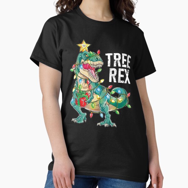 Christmas Dinosaur Tree Rex T-Shirt