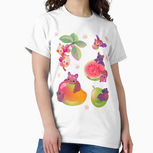 Fruit and bat - pastel T-Shirt
