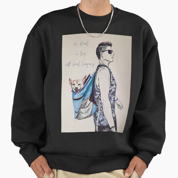 Hiking with Chihuahua in Backpack Sweatshirt