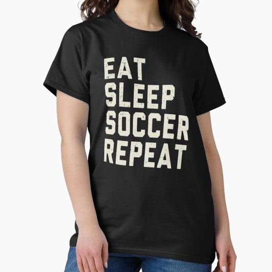 Eat Sleep Soccer Repeat Cool Vintage Soccer Player Gift T-Shirt