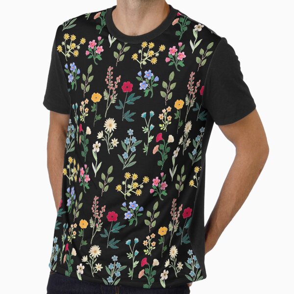 Spring Botanicals Black Graphic T-Shirt