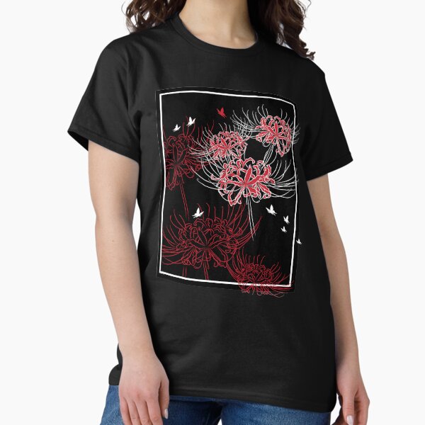 Spider Lily Butterfly Design T-Shirt