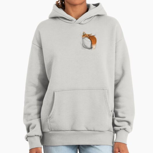 Sleepy Fox In My Pocket Hoodie