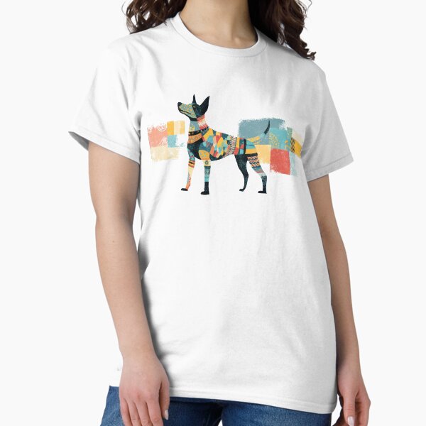 Colorful dog with patterns in design T-Shirt