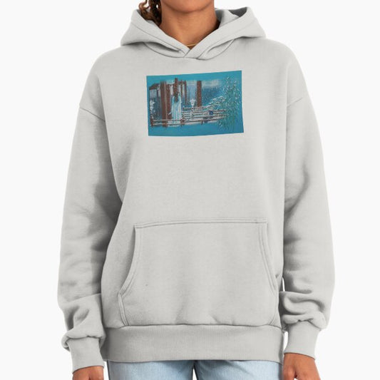 Serene Samurai Woman Winter Snow East Asian Hoodie