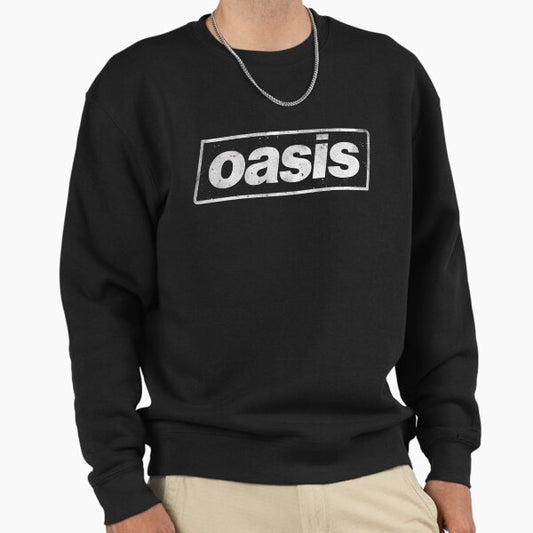 Distressed Oasis Band Logo Sweatshirt