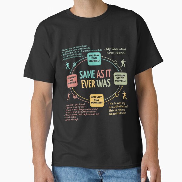 Talking Heads Once in a Lifetime Flowchart | Same As It Ever Was Music Art T-Shirt