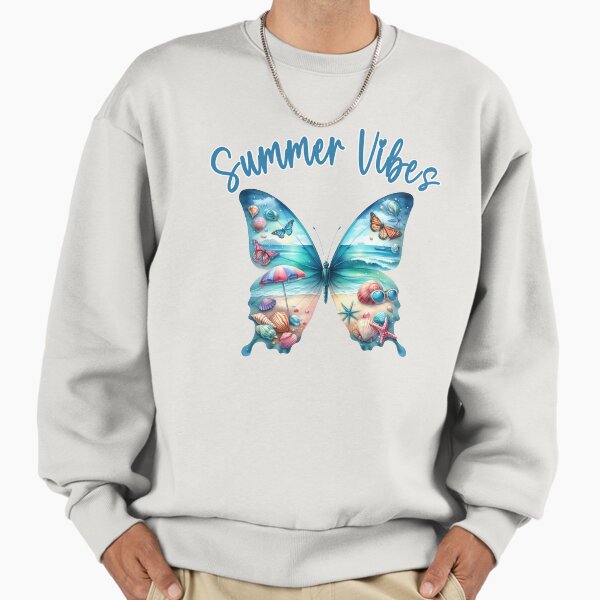 Summer Vibes Butterfly At The Beach Sweatshirt