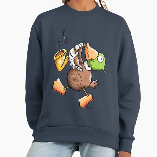 The Funny Duck Playing Saxophone Sweatshirt