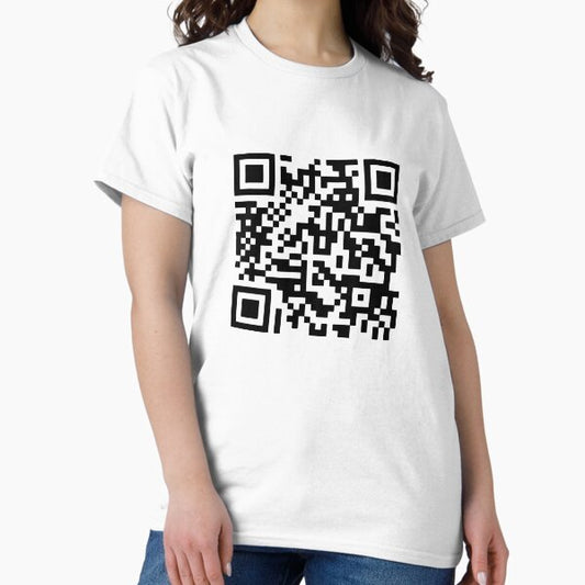 Never Gonna Give You Up QR Code T-Shirt