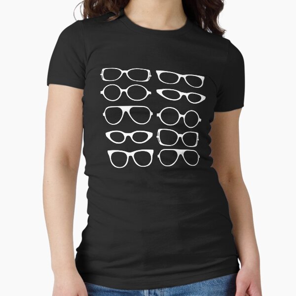 Eyeglasses pattern 2 | optician gift Fitted T-Shirt