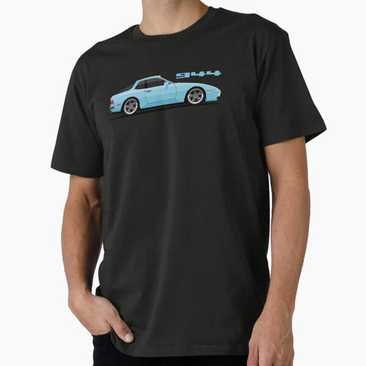 Porsche 944 turbo retro Light Blue Illustration Premium T-Shirt