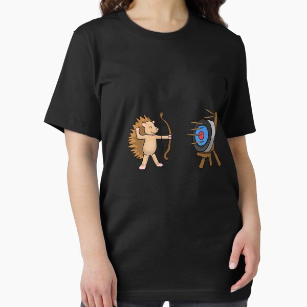 Hedgehog Archery Archer Bowman Bowhunter Bow And Arrow Hobbyist Target Shooting T-Shirt