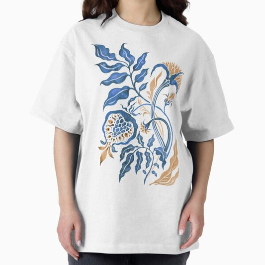 Modern Flower. Hand Drawn Floral Pattern T-Shirt
